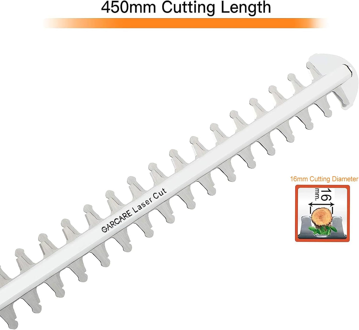 GARCARE Electric Pole Hedge Trimmer, Power Hedge Trimmer with 18 inch Dual-Action Laser Cut & Adjustable Cutting Head, 4.8Amp, 600W, Corded